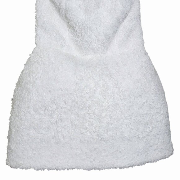 Nadine Merabi Maisy White 3D Floral Applique Corset Strapless Mini Dress XL - Picture 7 of 14